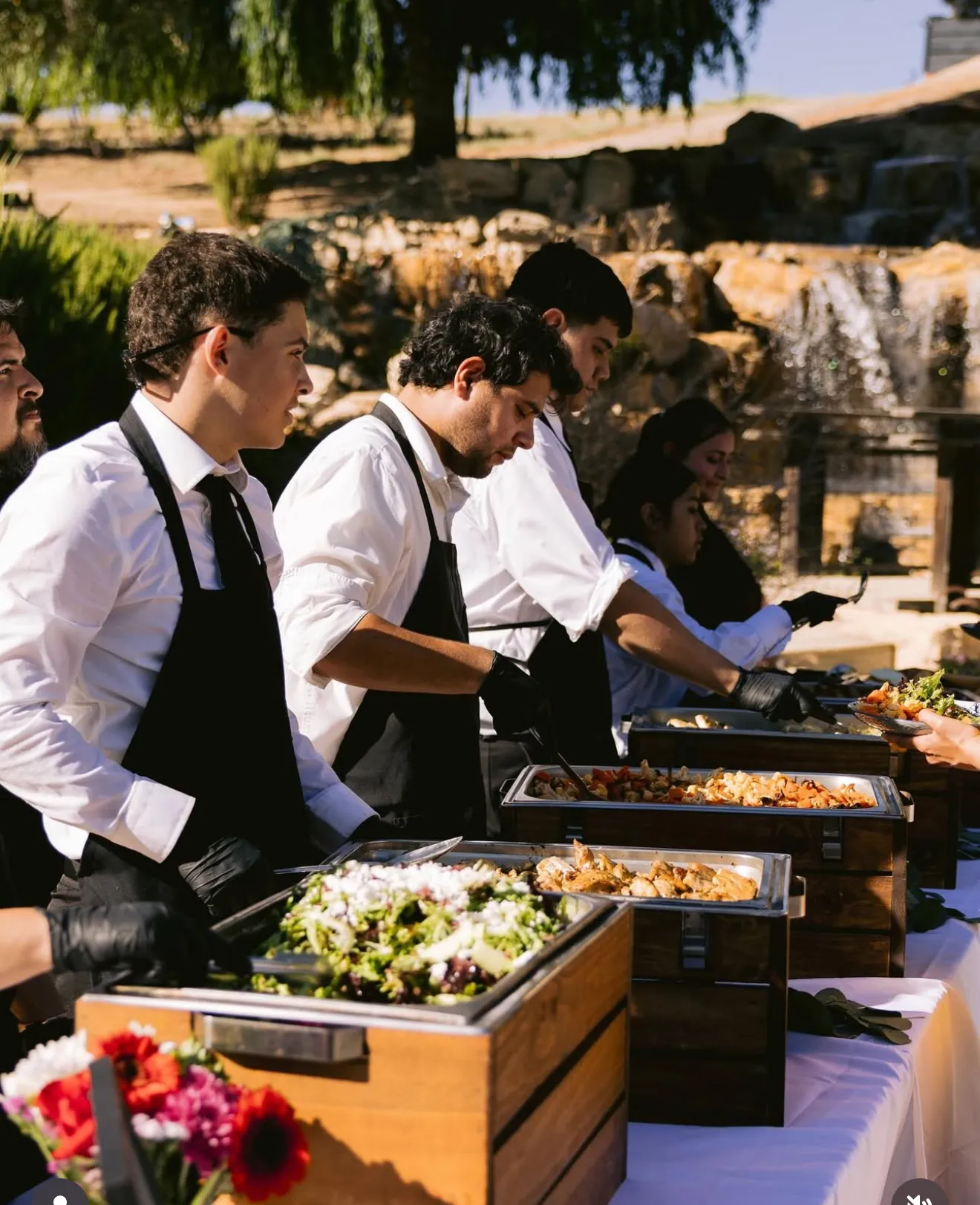 Buffet service by Grapevine Catering