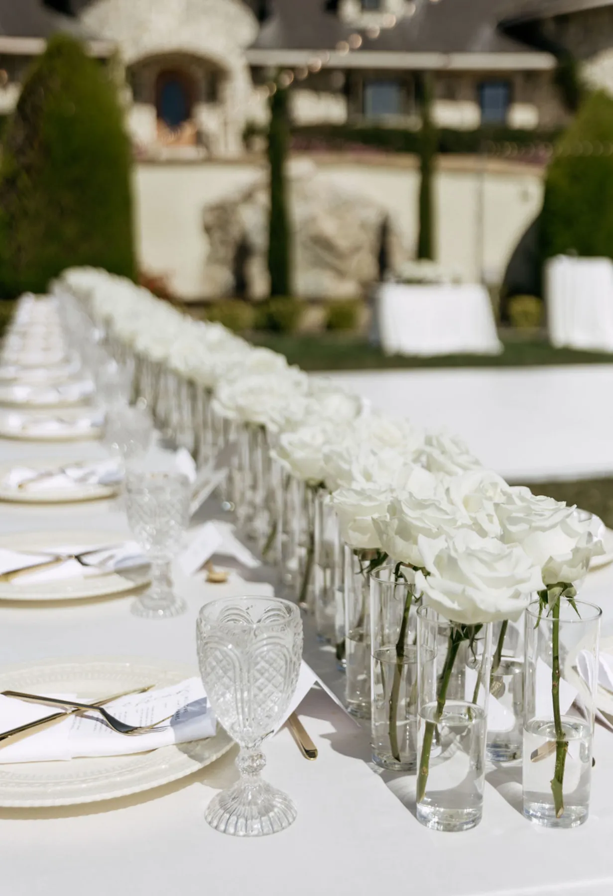 Tables and venue settings at a Grapevine Catering event