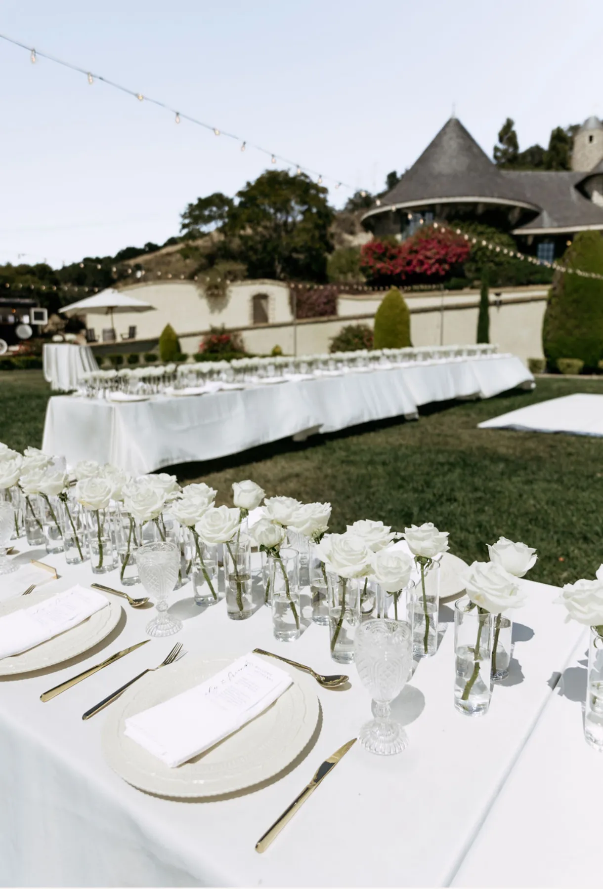 Tables and venue settings at a Grapevine Catering event
