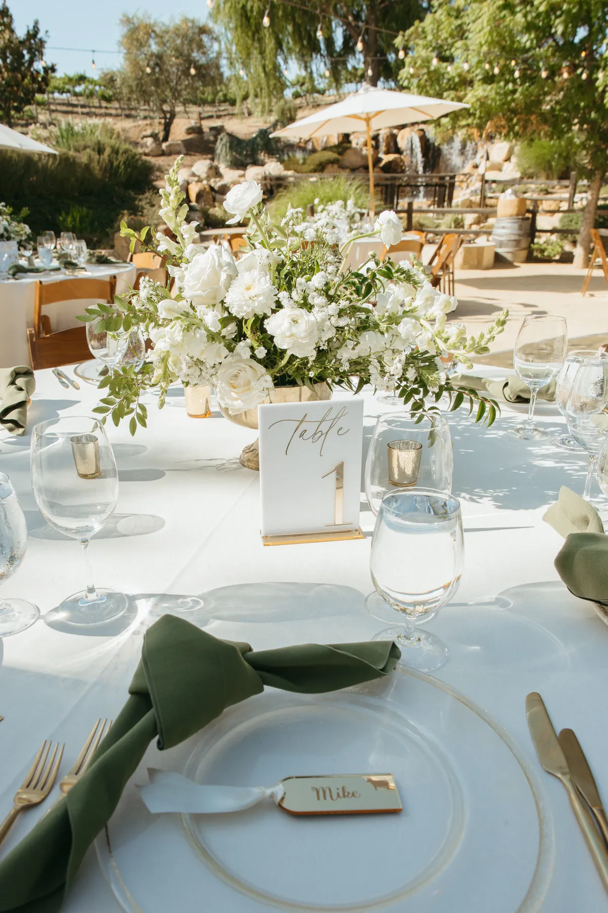 Tables and venue settings at a Grapevine Catering event